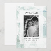 Schildertextuur foto save the date (Voorkant / Achterkant)