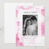 Schildertextuur foto save the date (Voorkant / Achterkant)