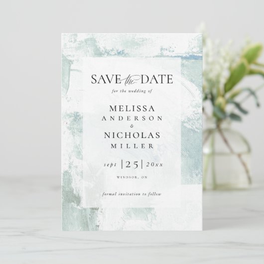 Schildertextuur Save The Date (Staand voorkant)