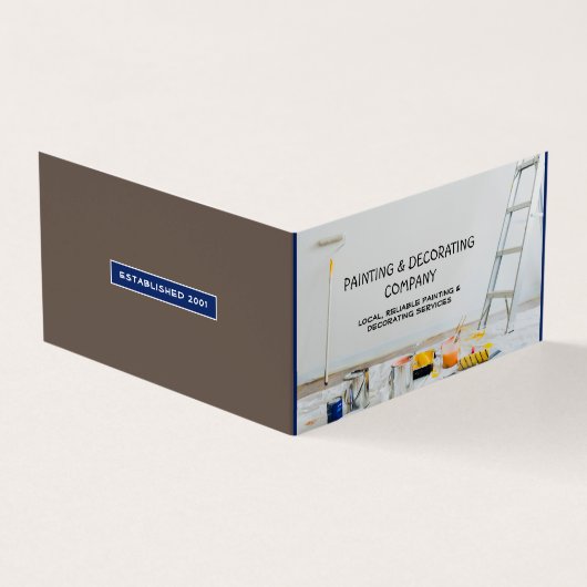 Schilderuitrusting, Schilder & Decorator Foto Visitekaartje (Buitenkant)