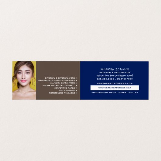 Schilderuitrusting, Schilder & Decorator Foto Visitekaartje (Binnenkant ongevouwen)