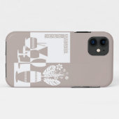 Schildervaas met bloemen en wijnglazen licht Case-Mate iPhone case (Achterkant (horizontaal))