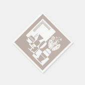 Schildervaas met bloemen en wijnglazen licht servet (Hoek)