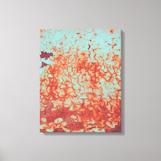 Schilderverf en roestvrij Abstract Canvas Afdruk (Voorkant)