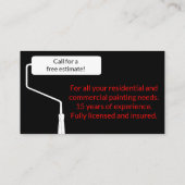 Schilderverf Roller verven Visitekaartje (Achterkant)