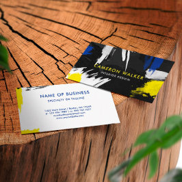 Schildervlekken - Geel en blauw Visitekaartje