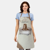 Schildervormig aardewerk voor aardewerk schort (Gedragen)