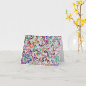 Schildervormingspatroon van Waterverf met stutterv Kaart (Gele Bloem)