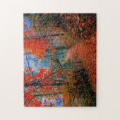 Schilderwand in de herfst van het bos legpuzzel (Verticaal)