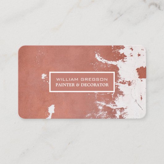 Schilderwand, schilder en decorator visitekaartje (Voorkant)