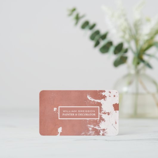 Schilderwand, schilder en decorator visitekaartje (Staand voorkant)