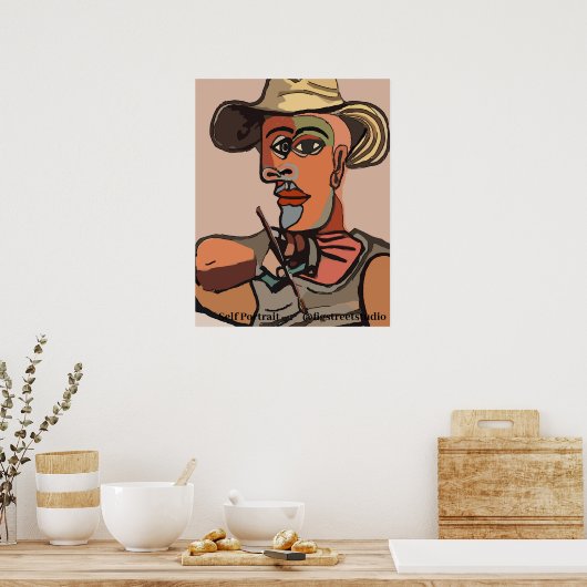 Schilderzelf Abstract Poster schilderen (Keuken)