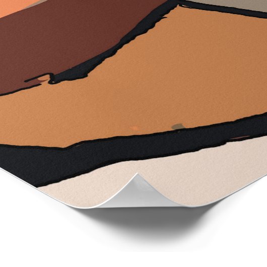 Schilderzelf Abstract schilderen Poster (Hoek)