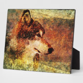 Schildhout Wolf Decoratief Plaque Fotoplaat (Zijkant)