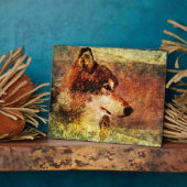Schildhout Wolf Decoratief Plaque Fotoplaat (Zijkant)