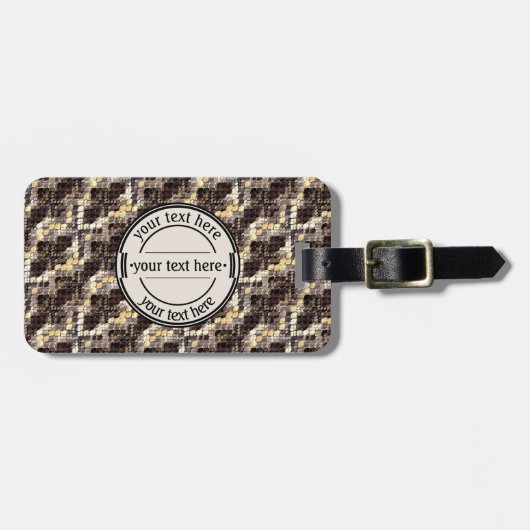 Schildhuid, Python, Anaconda, huid, reptiel, croco Bagagelabel (Voorkant horizontaal)