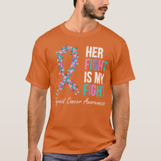 Schildklier Bewustzijnslint Haar Strijd Is Mijn St T-shirt