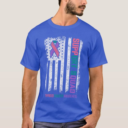 Schildklier Shirts Steun Team Schildklier Bewustzi (Voorkant)