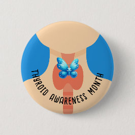 Schildklierbewustzijnsmaand Ronde Button 5,7 Cm