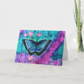 Schildklierkanker Bewustzijn Butterfly Note Cards Bedankkaart (Voorkant)