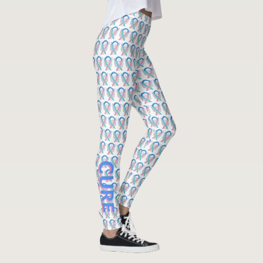 Schildklierkanker Bewustzijnslint Engel Leggings (Rechts)