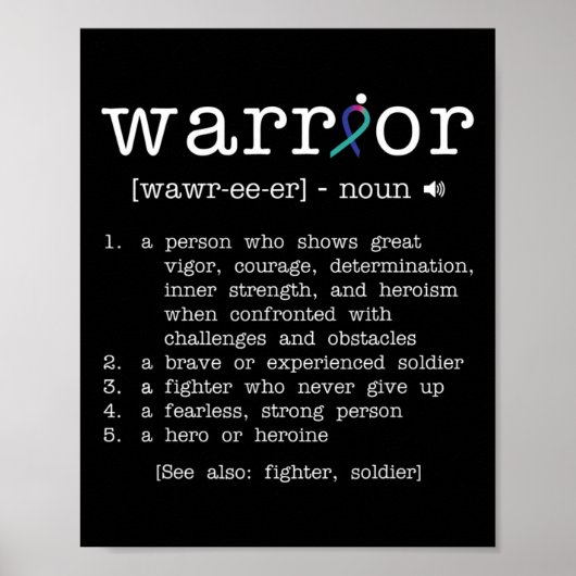 Schildklierkanker bewustzijnsondersteunend lint poster (Voorkant)