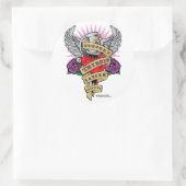 Schildklierkanker dolk ronde sticker (Tas)