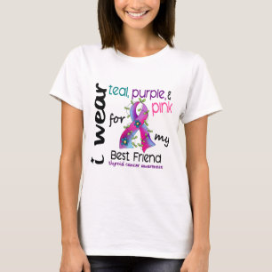 Schildklierkanker Ik Draag lintje voor mijn beste  T-shirt
