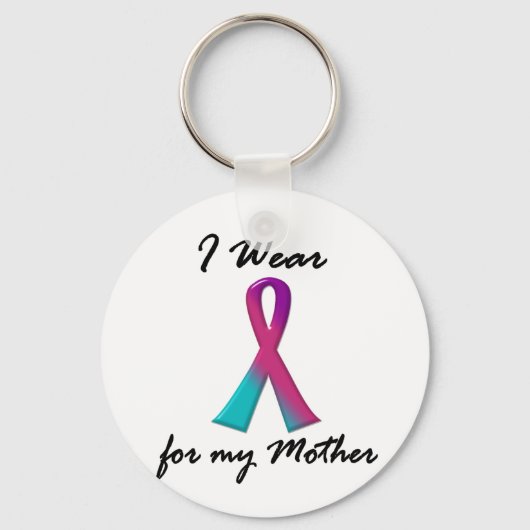 schildklierkanker Ik DRAAG THYROID RIBBON 1 moeder Sleutelhanger (Voorkant)