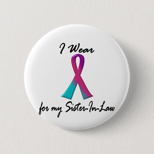 Schildklierkanker Ik DRAAG THYROÏDE RIBBON Zuster- Ronde Button 5,7 Cm (Voorkant)