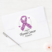 Schildklierkanker Koolstof Butterflies Ronde Sticker (Envelop)