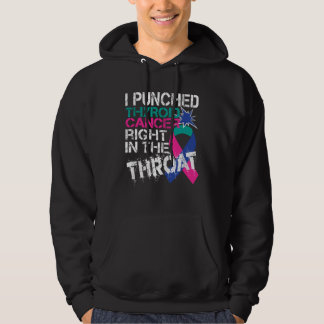 Schildklierkanker Overlevende Bewustzijn Met Een V Hoodie