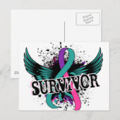 Schildklierkanker Overleving 16 Briefkaart (Voorkant / Achterkant)