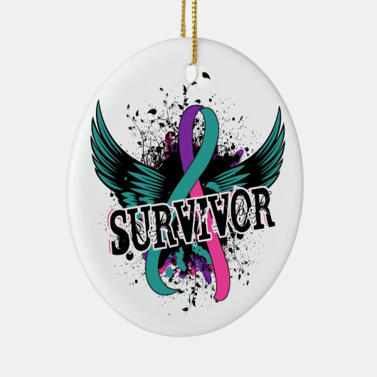Schildklierkanker Overleving 16 Keramisch Ornament (Rechts)