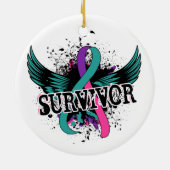 Schildklierkanker Overleving 16 Keramisch Ornament (Achterkant)