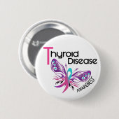 Schildklierziekte BUTTERFLES 3.1 Ronde Button 5,7 Cm (Voorkant /achterkant)