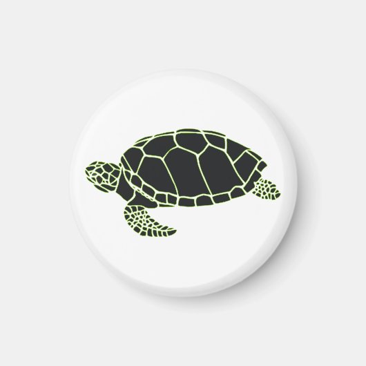 Schildkröte grün schwarz magneet (Voorkant)