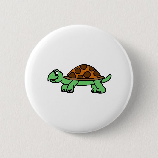 Schildkröte Lustig Ronde Button 5,7 Cm (Voorkant)