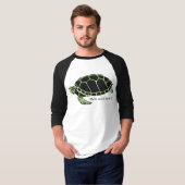 Schildkröte schwarz grün t-shirt (Voorkant volledig)