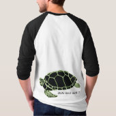 Schildkröte schwarz grün t-shirt (Achterkant)