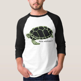 Schildkröte schwarz grün t-shirt