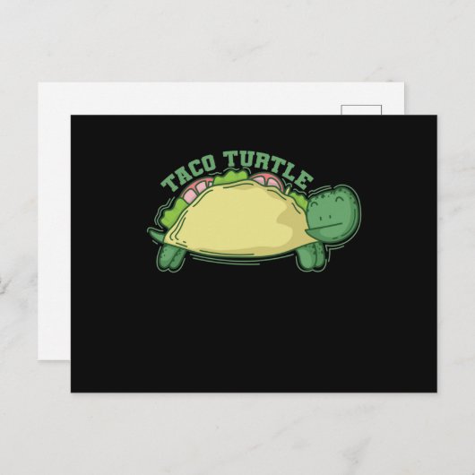 Schildkröte Taco Turtle Briefkaart (Voorkant / Achterkant)