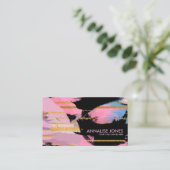 Schildlijnen en goudlijnen - pastels visitekaartje (Staand voorkant)