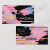 Schildlijnen en goudlijnen - pastels visitekaartje (Voorkant / Achterkant)