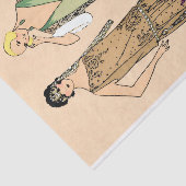 schildluidersvrouwen, ontkoppeling tissuepapier (Detail)