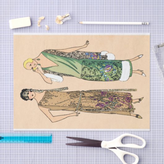  schildluidersvrouwen, ontkoppeling tissuepapier (Craft)