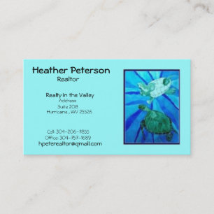 schildpad2, Heather Peterson, Realtor, Realty in t Visitekaartje