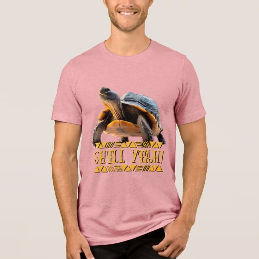 Schildpad 001 Schelp Yeah! Tri-Blend Shirt (Voorkant)