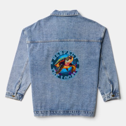 Schildpad 001 Shell Ja! Denim Jacket (Achterkant)