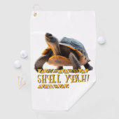 Schildpad 001 Shell Ja! Golfhanddoek (Insitu)